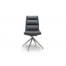 Nardia Grey Swivel Chair Brushed Steel Legs