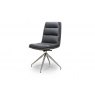 Nardia Grey Swivel Chair Brushed Steel Legs