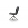 Nardia Grey Swivel Chair Brushed Steel Legs