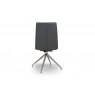 Nardia Grey Swivel Chair Brushed Steel Legs