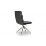 Nardia Grey Swivel Chair Brushed Steel Legs