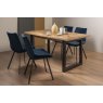Bentley Design Invictus 4-6 Dining Table Set (Fontana Chairs in Blue)
