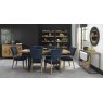 Bentley Design Invictus 6-8 Dining Table Set (Blue Velvet Chairs)