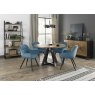 Bentley Design Invictus Circular Dining Table Set (Dali Blue Chairs)