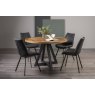 Bentley Design Invictus Circular Dining Table Set (Fontana Dark Grey Chairs)