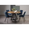 Bentley Design Invictus Circular Dining Table Set (Fontana Blue Chairs)