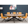 Miranda Oval Table 2.2m with Ochre Nardia Chairs