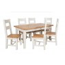 Beachcroft Cream Extending Dining Table 1.6 with 6 Dining Chairs