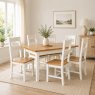 Beachcroft Cream Extending Dining Table 1.6 with 6 Dining Chairs