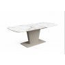 Cora White Ceramic Extending Dining Table