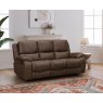 India 3 Seater Manual Recliner in Chocolate