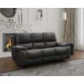 India 3 Seater Manual Recliner in Charcoal