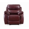 Rosanne 3 Seater Manual Recliner & Manual Recliner Arm Chair in Burgundy