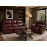 Rosanne 3 Seater Manual Recliner & Manual Recliner Arm Chair in Burgundy