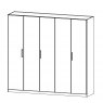 Evelyn 5 Door Hinged Wardrobe