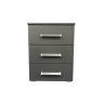 Evelyn 3 Drawer Bedside in Grey