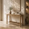 Devonshire Oak Console Table with Shelf