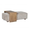 Belese Ottoman and Coffee Set in Mink