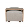 Belese Ottoman and Coffee Set in Mink