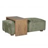 Belese Ottoman and Coffee Set in Olive