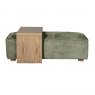 Belese Ottoman and Coffee Set in Olive