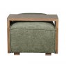 Belese Ottoman and Coffee Set in Olive