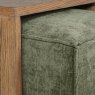 Belese Ottoman and Coffee Set in Olive