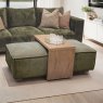 Belese Ottoman and Coffee Set in Olive