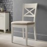 Meredith X Back Pebble Grey Upholstered Chair