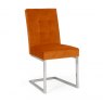 Bentley Design Tivoli Upholstered Cantilever Chair Harvest Pumpkin Velvet