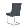 Bentley Design Trevino Upholstered Cantilever Mottled Black Faux Leather Chair